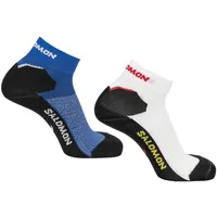 Salomon Sportsocken Unisex Speedcross Ankle DX SX 1P Laufsocken Sportsocken Trail mit eingesticktem Logo blau 36-38