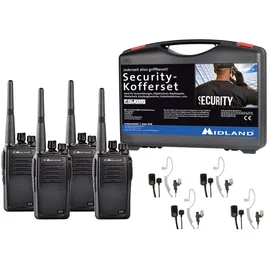 Midland G15 Pro NC PMR 4er Security-Koffer C1127.S4 PMR-Funkgerät 4er Set