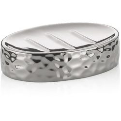 Seifenschale Sterling Keramik silber glänzend 12,0x8,5x3,0cm