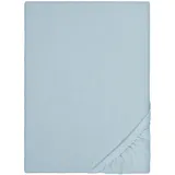 biberna Spannbettlaken 0002744 Feinbiber 180 x 200 - 200 x 200 cm taubenblau