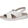 CAPRICE Damen Sandalen Leder mit Klettverschluss, Weiß (White Naplak), 37 EU