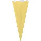 Heyda Schultüten-Zuschnitt 69 cm Papier Schulanfang Schultüte basteln DIY Material Einschulung Rohling Sonnengelb