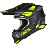 O'Neal Oneal 2Series Spyde V23 Motocross Helm, schwarz-grau-gelb, Größe XL