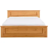Home Affaire Massivholzbett »Madrid, Landhausstil, hohe Belastbarkeit", (Breite/Belastbarkeit 180cm/220 KG, 160cm/200 KG, 90cm/=120 KG), aus FSC®-zertifizierter Kiefer, INKLUSIVE Rollrost, Kassettenoptik