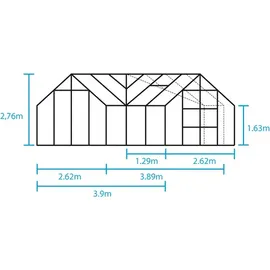 Juliana Garden Room Alu Schwarz ESG 3 mm 12,9 m2