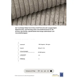 Collection AB Wohnlandschaft Polyester U-Form 3-Sitzer braun