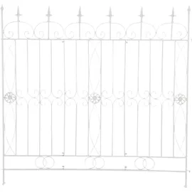 CLP Gartenzäune Mangold 4er Set Metall 60 x 30 cm Weiß
