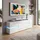 Vladon Game TV-Aufsatz 138,5 x 9,5 x 34,5 cm Weiß matt/Hochglanz MDF/Spanplatte