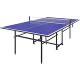 sportnow Tischtennisplatte Klappbar Indoor mit Rollen Blau