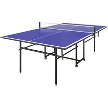 sportnow Tischtennisplatte Klappbar Indoor mit Rollen Blau