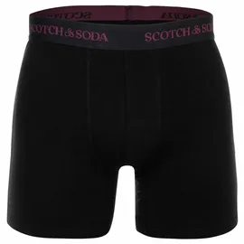 Scotch & Soda Boxershorts Solid Cotton Stretch schwarz S 3er Pack