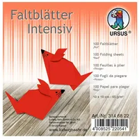Ludwig Bähr Faltblätter Uni intensiv Origami 10 x 10 cm 100 Blatt rot