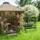 Relaxdays Rosenbogen, Anthrazit, Metall, 115x205x50 cm, Gartenzubehör, Gartendeko