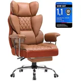 GTPLAYER Gaming Stuhl Kunstleder Braun