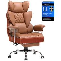 GTPLAYER Gaming Stuhl Kunstleder Braun