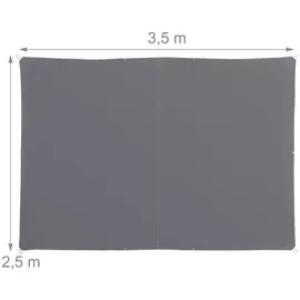 Relaxdays Sonnensegel, Polyester, Anthrazit,