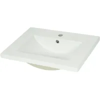 Mendler Waschbecken HWC-D16, Waschtisch Handwaschbecken Badezimmer Bad, Keramik eckig