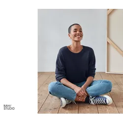 Nah/Studio Pullover - recycelte Wolle/ Cashmere - Gr. S - dunkelblau