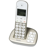 Philips XL4951S/38 schnurloses Telefon (leicht bedienbar, große Tasten, hörgerätekompatibel) silber
