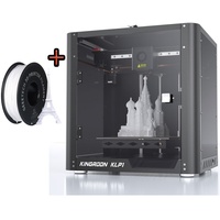 KINGROON KLP1 3D-Drucker 500 mm/s Hoch Geschwindigkeit , 3,5-Zoll-Touchscreen, 210 x 210 x 210 mm Druckgroesse+ 1KG Weiss PLA-Filament