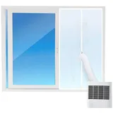 Sekey Fensterstopper Fensterabdichtung Mobile Klimageräte, Hot Air Stop für Schiebefenster, Anti-Mücken, Wasserdicht, Windabweisend für Wäschetrockner 80 cm