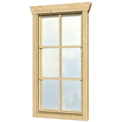 Fenster SKANHOLZ "Einzelfenster", beige (natur), B:57,5cm H:123,5cm, Holz, Glas, Fenster, Anschlag links