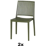 Siena Garden Stapelstuhl-Set Lane 2-teilig Olive