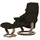 Stressless Relaxsessel Reno Leder 79 x 108 x 75 cm Braun mit Hocker