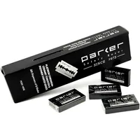Parker Safety Razor Double Edge Rasierklingen'S Parker, 100 Stück (20 x 5), hochwertig-Platin Rasierklingen mit Platin, Wolfram und Chrom beschichteten Kanten