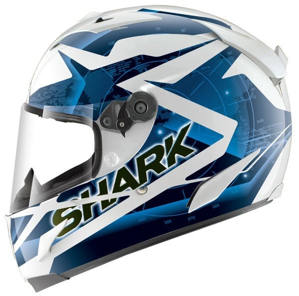 Shark Race-R Pro Kundo Helm wit/blauw 2012, wit-blauw, XS