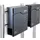 BITUXX Design Doppelstandbriefkasten mit Sichtfenster und Post Einwurf Graphit MS-16785 - Grau/Silber
