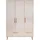 roba Kinderkleiderschrank Jil 3-türig mit 2 Schubladen onesize Holz massiv beige