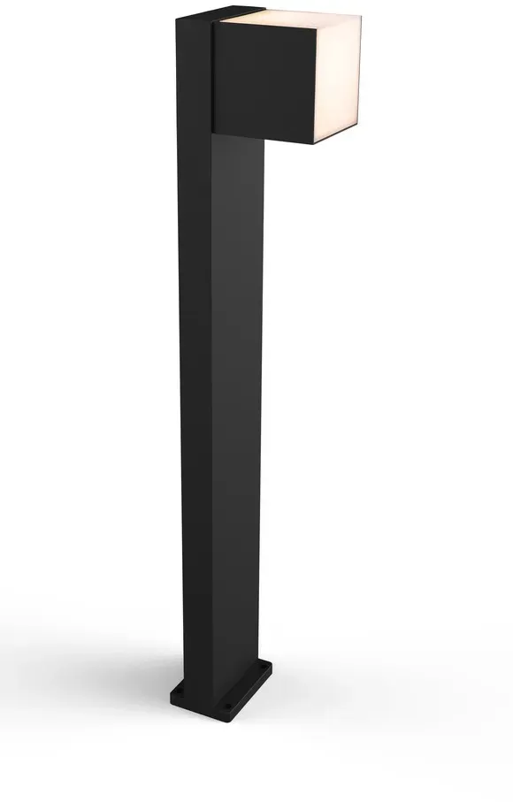 Lutec 7193802012 LED-Gartenleuchte mit Fassung Cuba 1x12W | 600lm | 3000 K | IP54 - drehbarer Kopf, schwarz
