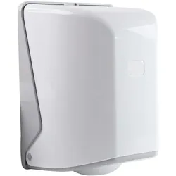 Papierhandtuchspender "Rolle" aus Kunststoff 21x22x31 cm Weiss Handtuchrollenspender Papierhandtuch Spender