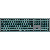 Speedlink LEVIA Keyboard – Bluetooth Tastatur kabellos, aufladbar, Aluminium-Gehäuse, USB-Wireless und Kabelanschluss, beleuchtete wiederaufladbare Metall-Tastatur- Drahtlos, grau DE Layout