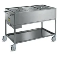 GastroHero Bain-Marie Wagen PROFI 3x GN 1/1