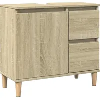 VidaXL Badschrank Sonoma-Eiche 65x33x60 cm Holzwerkstoff