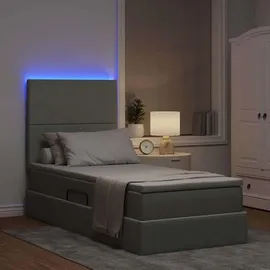 vidaXL Bett 90 x 200 cm Hellgrau