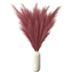 Layba Künstliches Pampasgras Deko in Mauve Boho Künstlpflanze - 3 Stück 100cm, Ideal für Hochzeitsdeko, Wohnzimmer & Schlafzimmer