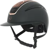 Covalliero Reithelm Elite Polo, Damen, Kinder, stoßfest, Kopfumfang 53-55cm; Rosegold, mit Poloschirm, mit Belüftung, mit Disc-System