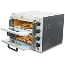BITUXX Pizzaofen Pizzabackofen Pizzamaker Elektrisch 3000W mit Steinplatte, Gastro Steinbackofen für Pizza, Brot und Backwaren,