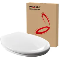 Woltu Toilettendeckel, WC Sitz mit Absenkautomatik, Quick Release Funktion