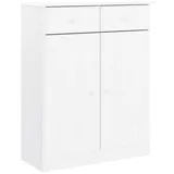 vidaXL Schuhschrank ALTA Weiß 77x35x96 cm Massivholz Kiefer