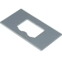 Hager GTVDM032 Montageplatte f. Geräteträger GTVD200/300 Datenmodul 2xRJ45 19,5/21,7x14,85mm.Montageplatte zur Aufnahme von Daten-, Audio-, Video-,