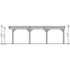 SKANHOLZ Skan Holz Carport Grunewald 427 x 796 cm Firsthöhe: 251 cm, mit EPDM-Dach