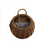 Yeehliny Blumentöpfe aus Rattan, Handgemachte Rattan geflochten Blumentopf zum Aufhängen, Pflanzenkörbe, Korb Geflochten, für Garten, Hochzeit, Hausdekoration, Türdekoration (30x37cm/B)