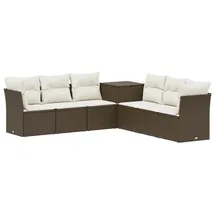 vidaXL Sofa Set 7-tlg. braun/creme