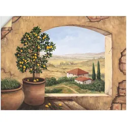 Wandbild ARTLAND "Fenster in der Toskana", beige (farbe bild(er): naturfarben), B:40cm H:30cm, Bilder, als Alubild, Outdoorbild, Leinwandbild, Poster, Wandaufkleber