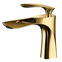 Heikoeco Waschtischarmatur Wasserfall Waschtischarmatur Einhebelmischer Bad-WC-Mischbatterie Gold