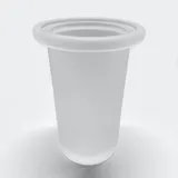 viverso WC-Bürstengarnitur Ersatzglas rund (VU9200XX)